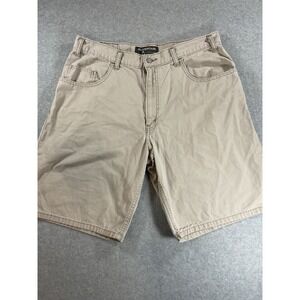 Vintage Levis SilverTab Khaki Canvas Shorts Mens 36 Baggy Loose Fit Tan 1928